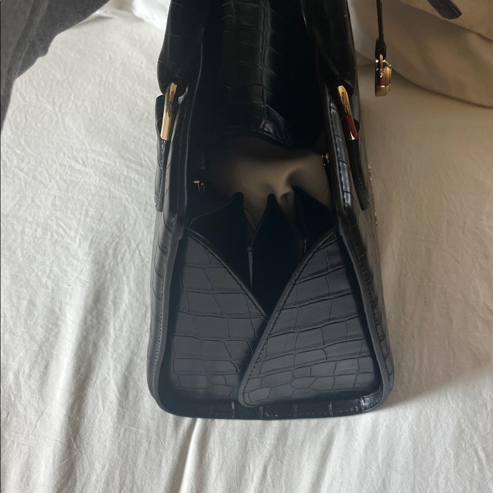 Michael Kors Black Croc-Embossed Satchel : Never Used ( not even once ) - Picture 6 of 6